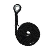 Black 3 Strand Nylon Gym Rope With Galvanised Thimble