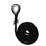 Black 8 Strand Nylon Gym Rope With Galvanised Thimble