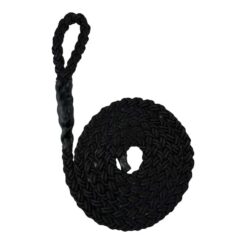 black 8 strand nylon sled prowler pulling rope with soft eye 1