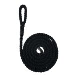 Black Natural Cotton Sled Prowler Pulling Rope With Soft Eye