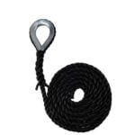 Black Polypropylene Gym Rope With Galvanised Thimble