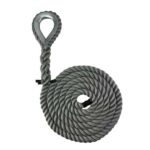 Synthetic Grey Gym Rope With Galvanised Thimble