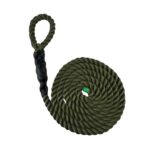 Olive 3 Strand Nylon Sled Prowler Pulling Rope With Soft Eye