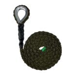 Olive 8 Strand Nylon Sled Prowler Pulling Rope With Galvanised Thimble