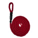 Red Natural Cotton Sled Prowler Pulling Rope With Soft Eye