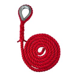 red softline gym rope with galvanised thimble 1