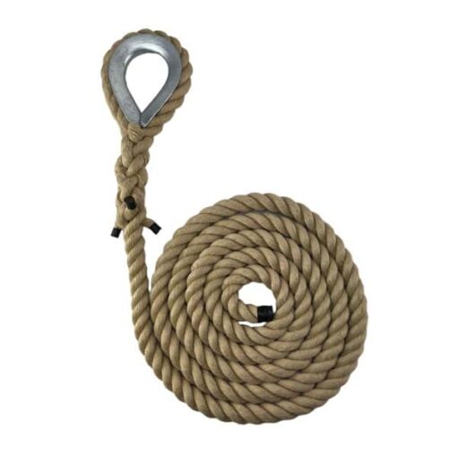 synthetic polyhemp gym rope with galvanised thimble 1