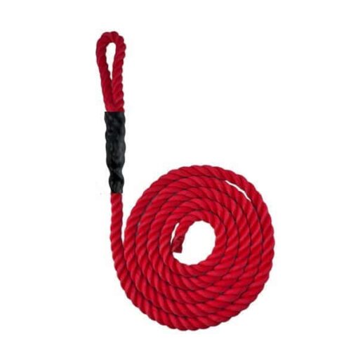 synthetic red sled prowler pulling rope with soft eye 1