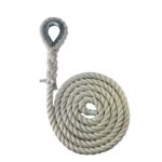 Synthetic White Cotton Gym Rope With Galvanised Thimble