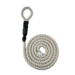 synthetic white cotton gym rope with soft eye 1