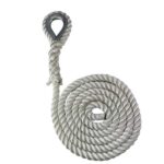 White 3 Strand Nylon Gym Rope With Galvanised Thimble