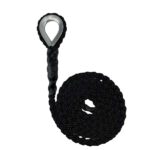 Black 8 Strand Nylon Sled Prowler Pulling Rope With Galvanised Thimble
