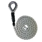 White 8 Strand Nylon Sled Prowler Pulling Rope With Galvanised Thimble