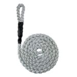 White 8 Strand Nylon Sled Prowler Pulling Rope With Soft Eye
