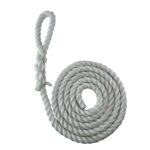 White Staplespun Gym Rope With Soft Eye