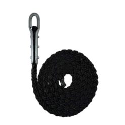 black 8 strand nylon gym rope with tulip fitting 1