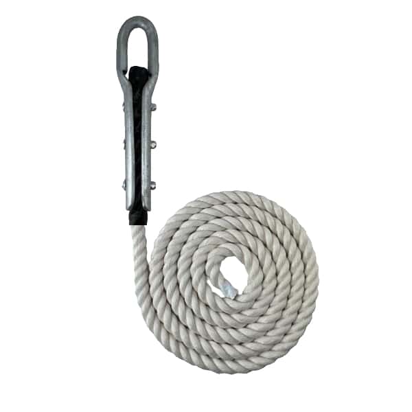 Natural Cotton Gym Rope With Tulip Fitting - RopeServices UK