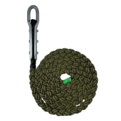 olive 8 strand nylon gym rope with tulip fitting 1