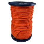 6mm Orange Natural Cotton Rope On A Reel