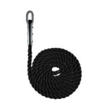 Synthetic Black Gym Rope With Tulip Fitting