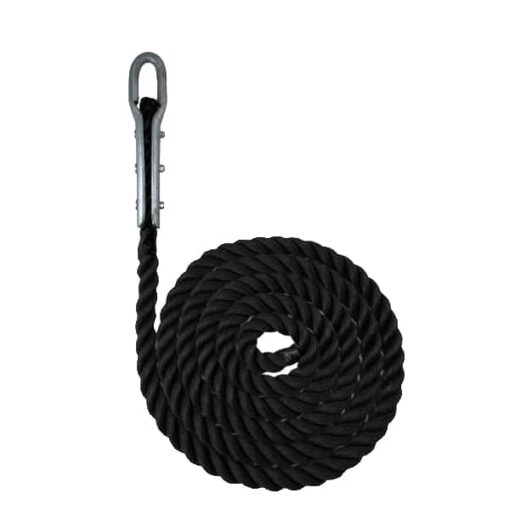 synthetic black with tulip fitting gym rope 1