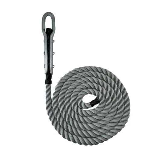 synthetic grey with tulip fitting gym rope 1