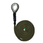 Synthetic Olive Sled Prowler Pulling Rope With Galvanised Thimble