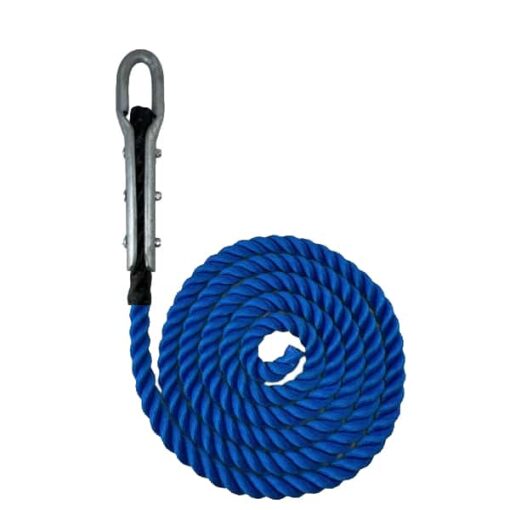 synthetic royal blue with tulip fitting gym rope 1