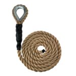 Synthetic Sisal Sled Prowler Pulling Rope With Galvanised Thimble