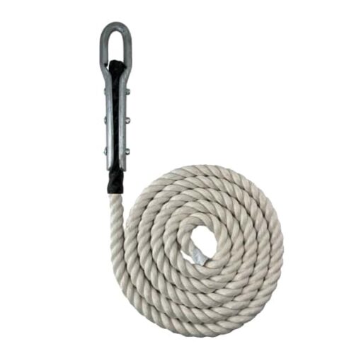 synthetic white cotton tulip fitting eye gym rope 1