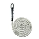 White 3 Strand Nylon Gym Rope With Tulip Fitting