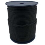 3mm Black Braided Polyester Rope 8 Plait x 100 Metre Reel