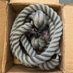 32mm Synthetic Grey Bannister Rope x 11 Foot C/W 4 Gun Metal Black Fittings (CS)