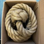 36mm Natural Jute Bannister Rope x 14 Foot 5 Gun Metal Black Brackets (CS)