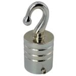 30mm Polished Chrome Reeded Ball Top Hook Rope Fitting