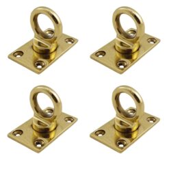 polished brass rounded eye plates 4