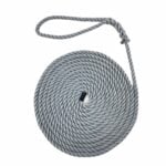 8mm Grey Softline Mooring Rope 8 Inch Soft Eye x 8 Metres