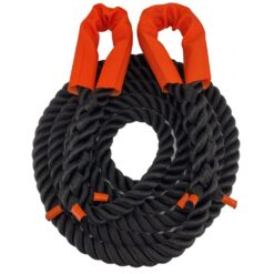 18mm black nylon 3 strand tow rope x 4 metres 2
