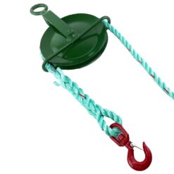 18mm polysteel fall rope with gin wheel 1 tonne swivel hook 2