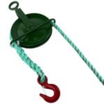 18mm Polysteel Fall Rope With Gin Wheel x 50 Metres 2 Tonne Hook