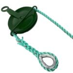 18mm Polysteel Fall Rope With Gin Wheel x 100 Metres Galvanised Thimble