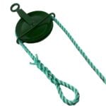 18mm Polysteel Fall Rope With Gin Wheel x 15 Metres 6 Inch Soft Eye
