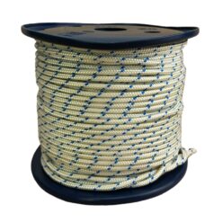 3mm white with blue fleck double braid polyester rope 3