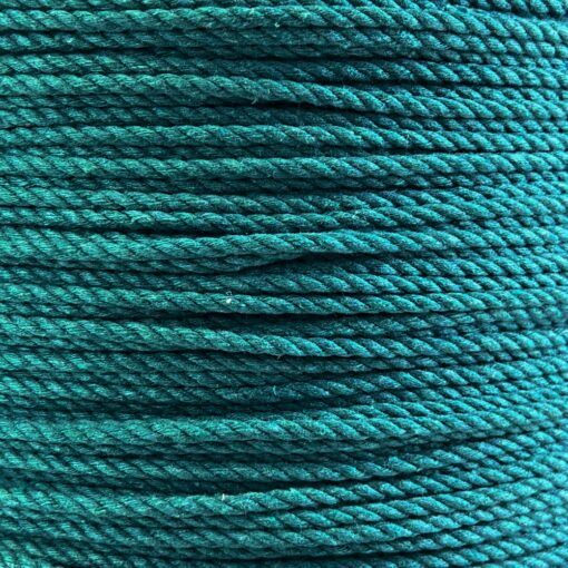 4mm blue natural cotton rope on a reel 1