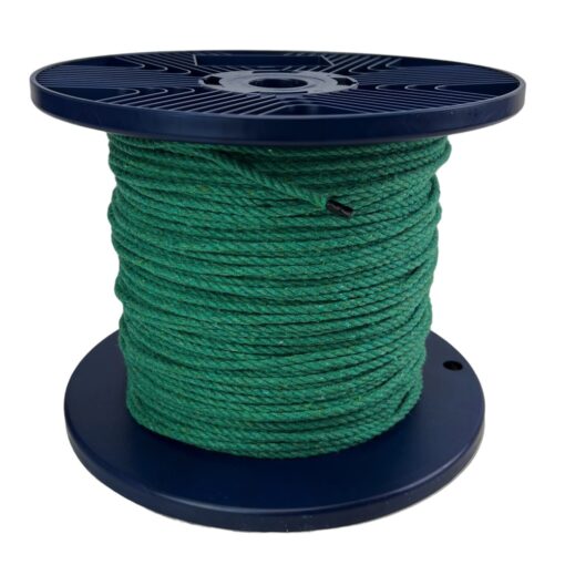 4mm emerald green natural cotton rope on a reel 3