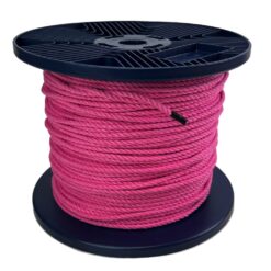 4mm pink natural cotton rope on a reel 3