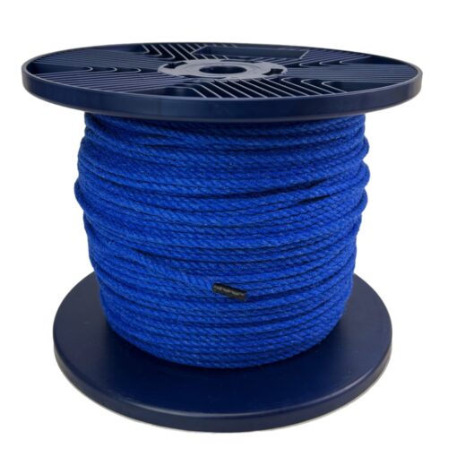 4mm royal blue natural cotton rope on a reel 3