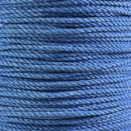 4mm sky blue natural cotton rope on a reel 1
