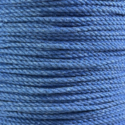 4mm sky blue natural cotton rope on a reel 1