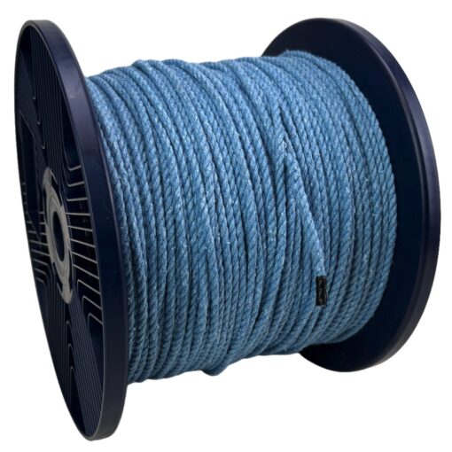 4mm sky blue natural cotton rope on a reel 2